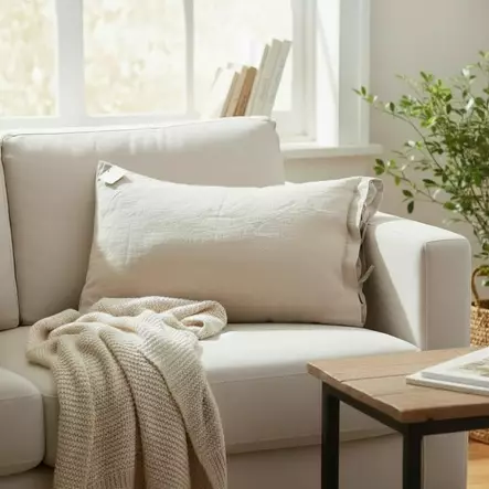 Tyynynpäällinen, puuteri - Sisustustekstiilit ja tyynynpäälliset - 440014-27 - 1