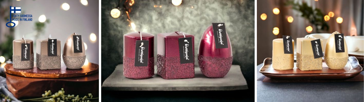 Upeat metallihippukynttilät