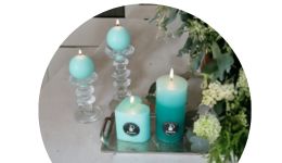 Raidalliset viiruputtikynttilät