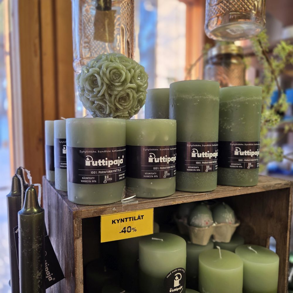 Tehtaanmyymälän alennusmyynti - kynttilät -40%