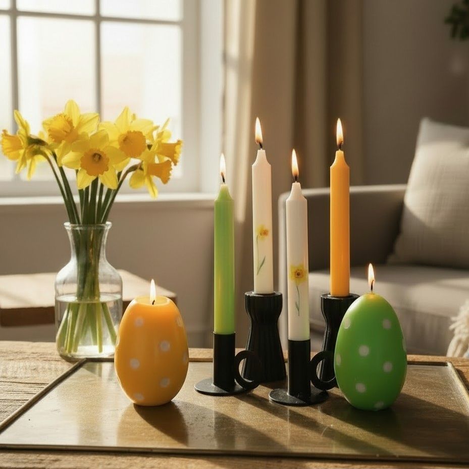 Pääsiäiskynttilät 2026 – Pupukuviot, kukkakuviot ja soijavahauutuudet