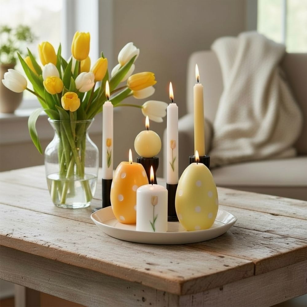 Pääsiäiskynttilät ja soijavahakynttilät – Kevätsisustus 2026