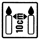 Jätä aina palavien kynttilöiden väliin 10 cm:n turvaväli.