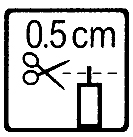 Leikkaa sydän noin 0,5- 1 cm:n mittaiseksi ennen sytyttämistä.