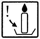 Käytä aina palamatonta kynttilänjalkaa tai -alustaa.