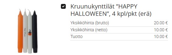 Halloween kruunukynttiläpakkaus