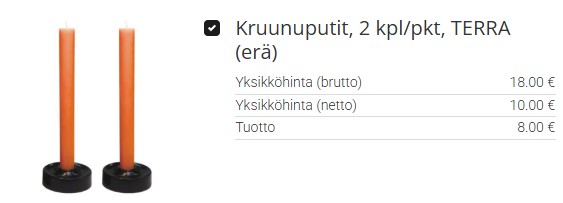 Kaksi upeaa terran sävyistä kruunuputtia tuomaan väriä syysiltoihin.