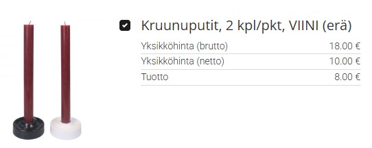 Viininpunaiset kruunuputit joulun tunnelmaan