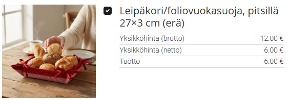Leipäkori joulunviettoon