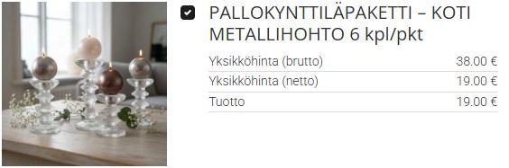 Upeat metallihohtoiset kynttilät tuomaan tunnelmaa kotiin.