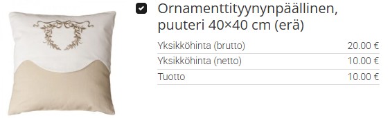 Vaaleasävyinen puuvillainen tyynynpäällinen harmoniseen sisustukseen