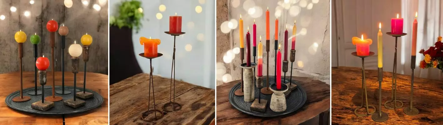 Kynttilänjalat kruunu-, antiikki- ja pallokynttilöille 555