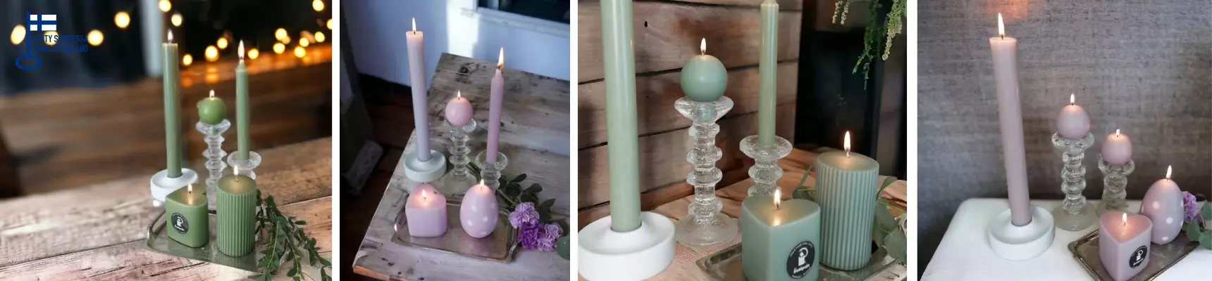 Käsintehdyt kotimaiset kynttilät 310