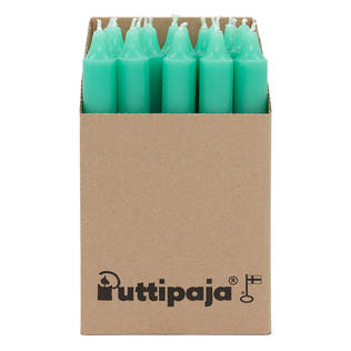 Läpivärjätty kruunukynttilä 20 kpl/pkt, vedenvihreä - Läpivärjätyt kruunut - 1501334-20 - 2