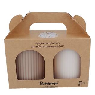 Vekkilahjapaketti, KOTI (puuteri ja kerma) - Vekkikynttilät - 85-7920 - 1