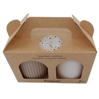 Vekkilahjapaketti, KOTI (puuteri ja kerma) - Vekkikynttilät - 85-7920 - 2