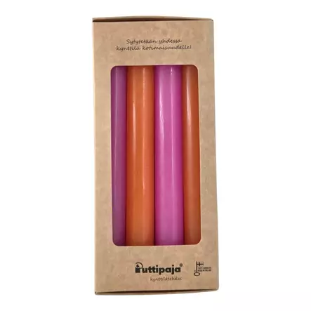 Kruunukynttiläpakkaus oranssi ja pinkki - Läpivärjätyt kruunut - 15013-4-3810 - 1