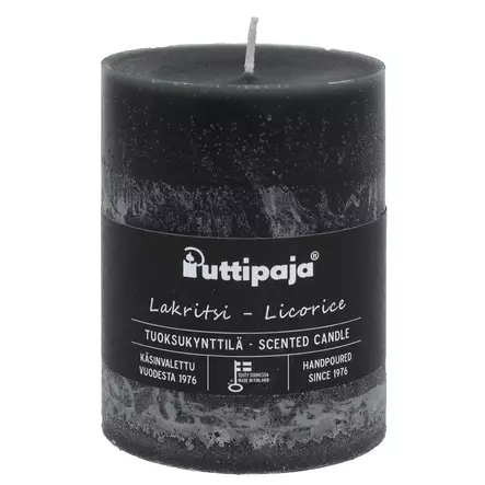 Läpivärjätty tuoksukynttilä 10cm, lakritsi - Tuoksukynttilät - 2000430 - 2