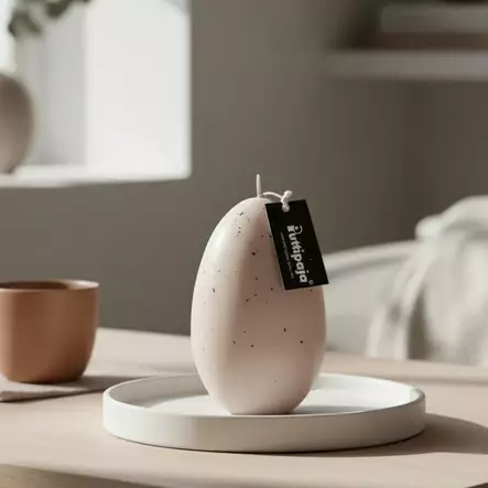 Munakynttilä puuteri mustalla roiskeella - Pääsiäiskynttilät - 14017MR-28-30 - 1