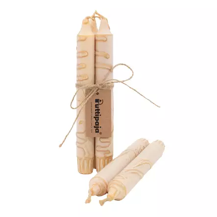 Tervakruunukynttilä 2,2,x20 cm, 10 kpl/pkt, beige - Tervakruunut - 1201302-10 - 2