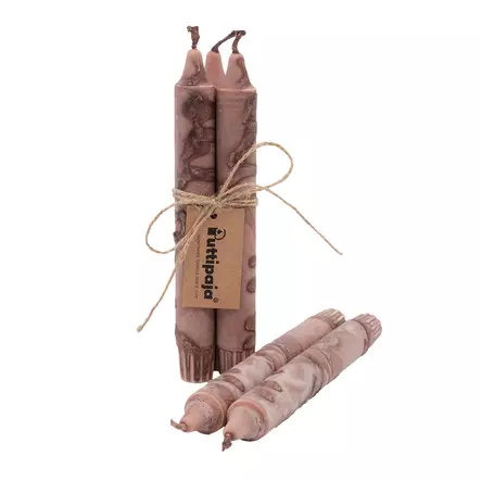 Tervakruunukynttilä 2,2,x20 cm, 10 kpl/pkt, ruskea - Tervakruunut - 1201325-10 - 2