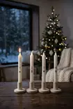 Adventtikruunukynttilät, mustat numerot ja koristeet 4 kpl/pkt - Adventtikynttilät - 29013-ad-30 - 2