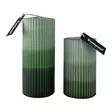 Dip dye raidallinen vekkikynttilä Salvia – sammal – musta - Dip dye -raitakynttilät - 14704v-331730 - 4