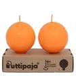 Jalallinen pallokynttilä, oranssi, 2 kpl/pkt - Pallokynttilät - 1402010 - 3