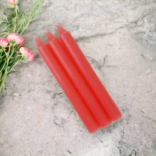 Läpivärjätty kruunukynttilä 20 kpl/pkt, raparperi - Läpivärjätyt kruunut - 1501307-20 - 1