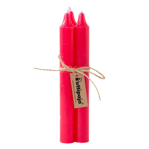 Läpivärjätty kruunukynttilä 20 kpl/pkt, vadelma - Läpivärjätyt kruunut - 1501362-20 - 1