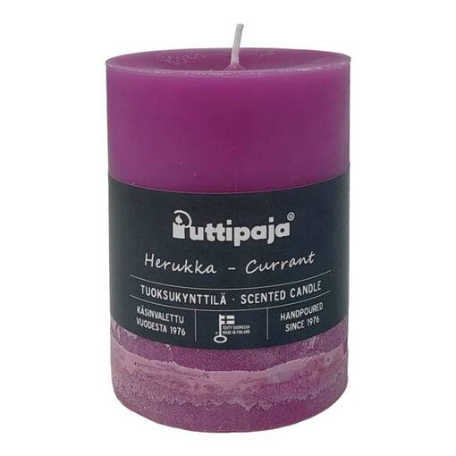 Läpivärjätty tuoksukynttilä 10cm, Herukka - Tuoksukynttilät - 2000450 - 1