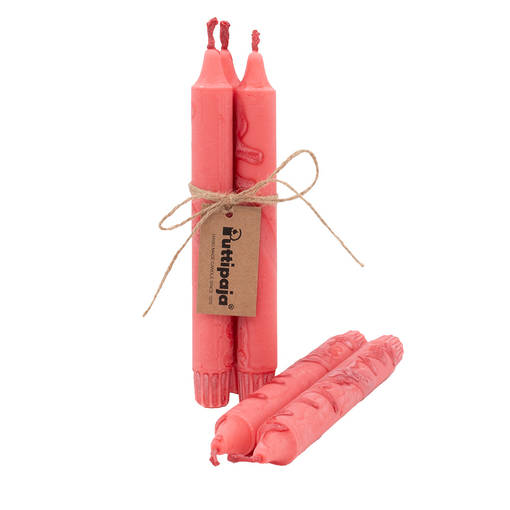 Tervakruunukynttilä 2,2,x20 cm, 10 kpl/pkt, punainen - Tervakruunut - 1201311-10 - 1