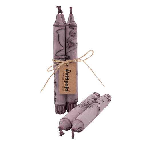 Tervakruunukynttilä 2,2,x20 cm, 10 kpl/pkt, luumu - Tervakruunut - 1201323-10 - 1