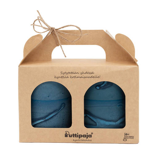 Lahjapakkaus tervakynttilä, sininen - Tervakynttilät - 1240420 - 1