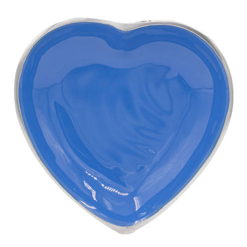 Alumiininen sydänalunen 14 cm, sininen - Metalliset kynttilänaluset - 40272-20 - 1