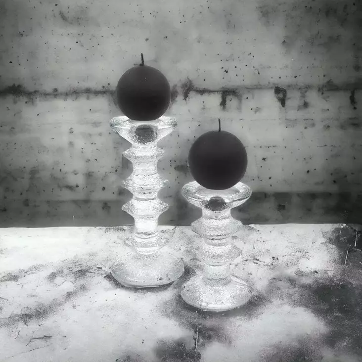 Jalallinen pallokynttilä, musta, 2 kpl/pkt - Pallokynttilät - 1402030 - 1