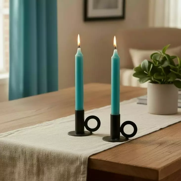 Läpivärjätty kruunukynttilä 20 kpl/pkt, turkoosi - Läpivärjätyt kruunut - 1501319-20 - 1