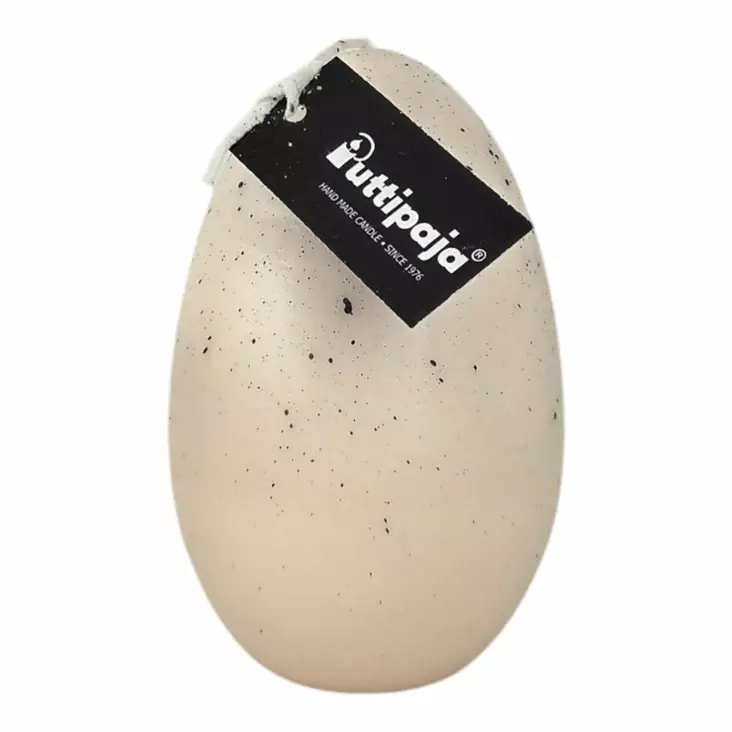 Munakynttilä kerma mustalla roiskeella - Pääsiäiskynttilät - 14017MR-02-30 - 1