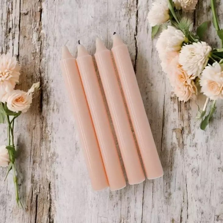 OLIVA-kruunukynttilä 20 kpl/pkt, aprikoosi - Läpivärjätyt kruunut - 2111306-20 - 1