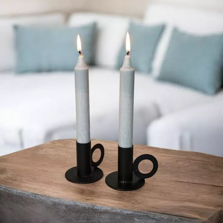 OLIVA-kruunukynttilä 20 kpl/pkt, farkku - Läpivärjätyt kruunut - 2111316-20 - 1