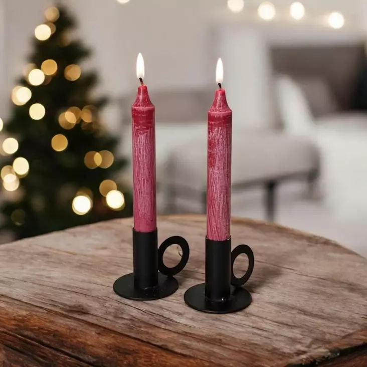 OLIVA-kruunukynttilä 20 kpl/pkt, viini - Läpivärjätyt kruunut - 2111312-20 - 1