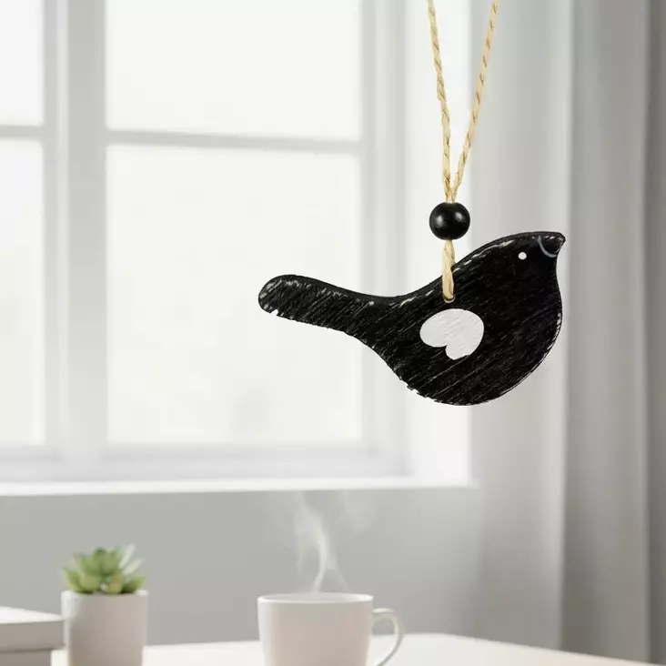 Pikkulintu 7cm, musta - Pakettikoristeet - 542173-30 - 1