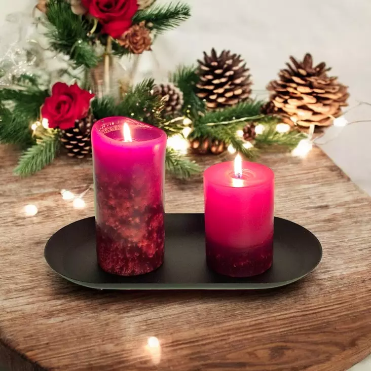 Rama metallitarjotin, musta 28x14 cm - Metalliset kynttilänaluset - 40-1127090 - 1