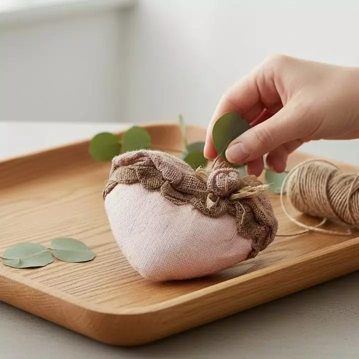 Vaaleanpunainen kanvas-sydän - Nauhat, köynnökset ja härpäkkeet - 313750 - 1