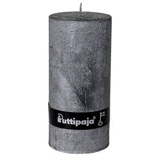 Metallihohtokynttilä 7x15 cm, grafiitinharmaa - Metallihohtokynttilät - 1990531 - 1