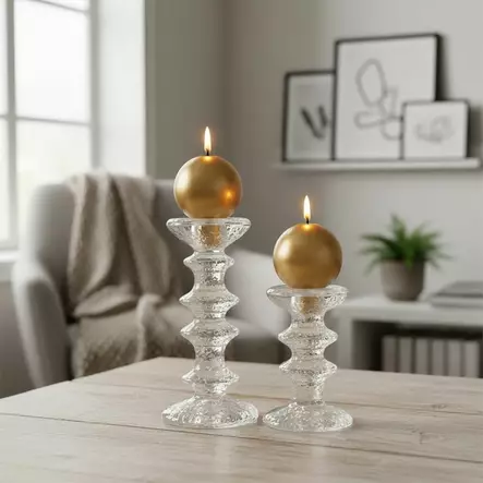 Jalallinen pallokynttilä, metallihohto kulta 2kpl/pkt - Metallihohtokynttilät - 1902041 - 1