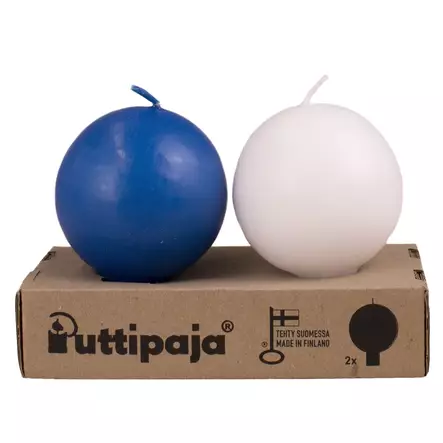 Jalallinen pallokynttilä, Suomi-värit - Pallokynttilät - 1402001-21 - 2