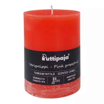 Läpivärjätty tuoksukynttilä 10cm, Verigreippi - Tuoksukynttilät - 20004091 - 2