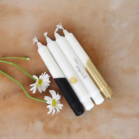 Mietelausekruunukynttilät "ONNEA YLIOPPILAALLE" 4 kpl/ltk - Mietelausekruunukynttilät - 29013-41-1 - 2