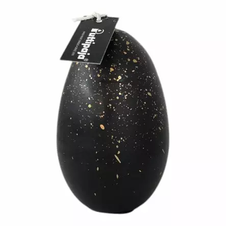 Munakynttilä musta kultaroiskeella - Pääsiäiskynttilät - 14017MR-30-41 - 1